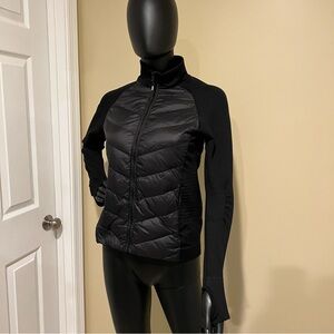 Lightweight Slim Fit Long Sleeve Thumb Hole Down Jacket Activewear gym workout